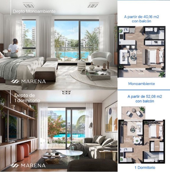 En Venta - DEPARTAMENTOS DE 1,2,3 HABITACIONES